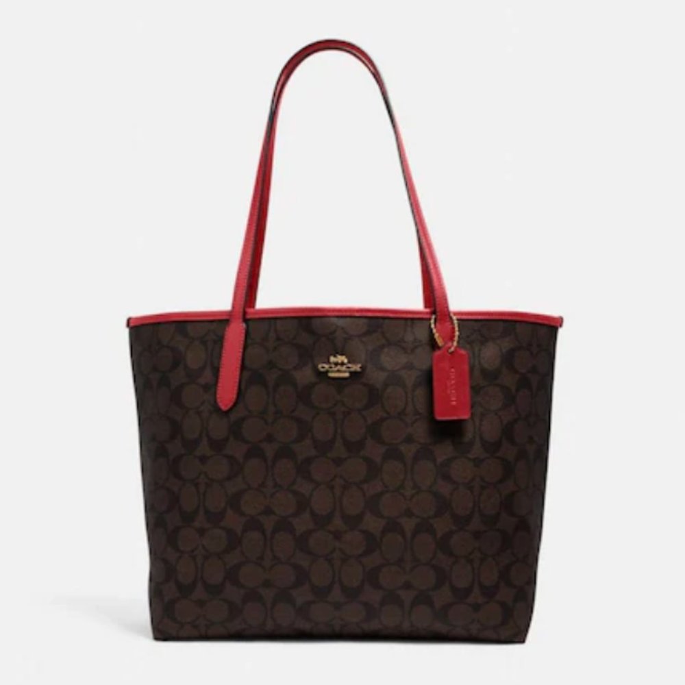 Coach City Tote in Signature Canvas